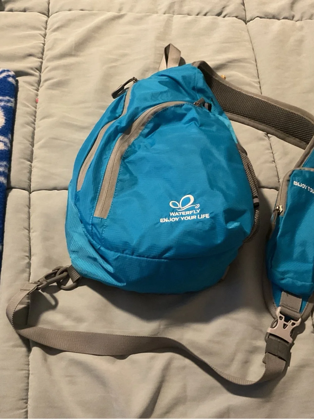 Unbranded Teal Sling Belt Bag for Men - Hands-Free Daily Carry